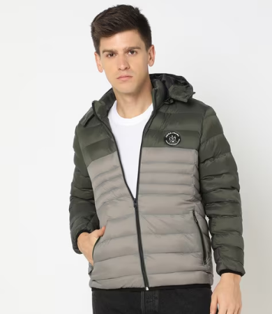 Men Slim Fit Relaxed Denim Jacket